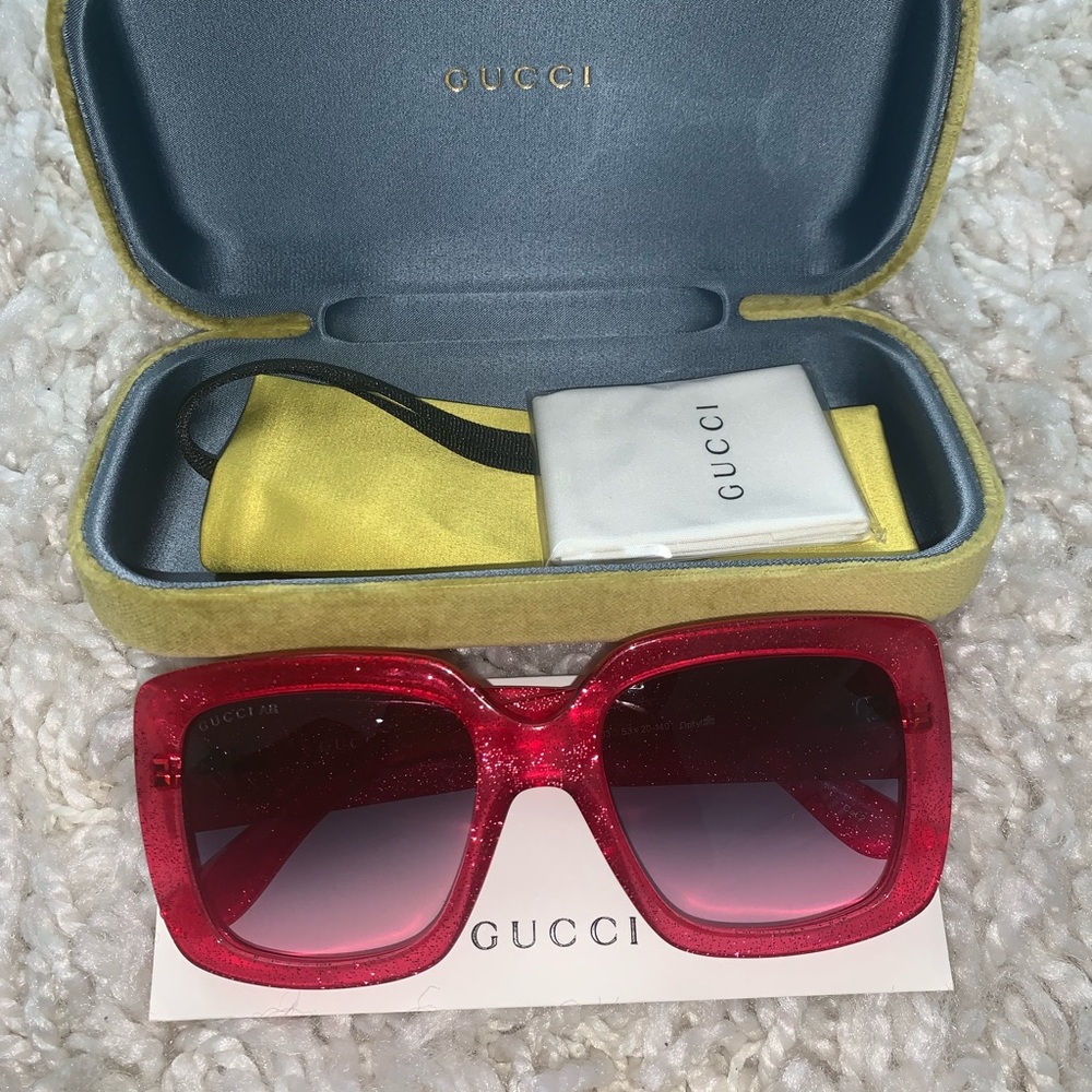 Gucci pink glitter sunglasses